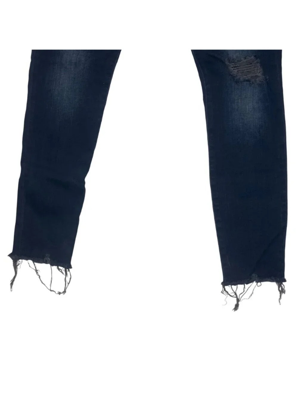 FRAME Le Skinny de Jeanne Jeans Womens 30 Dark Wash Distressed Raw Hem Skinny